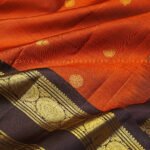 Dark Rust Orange Kanjivaram