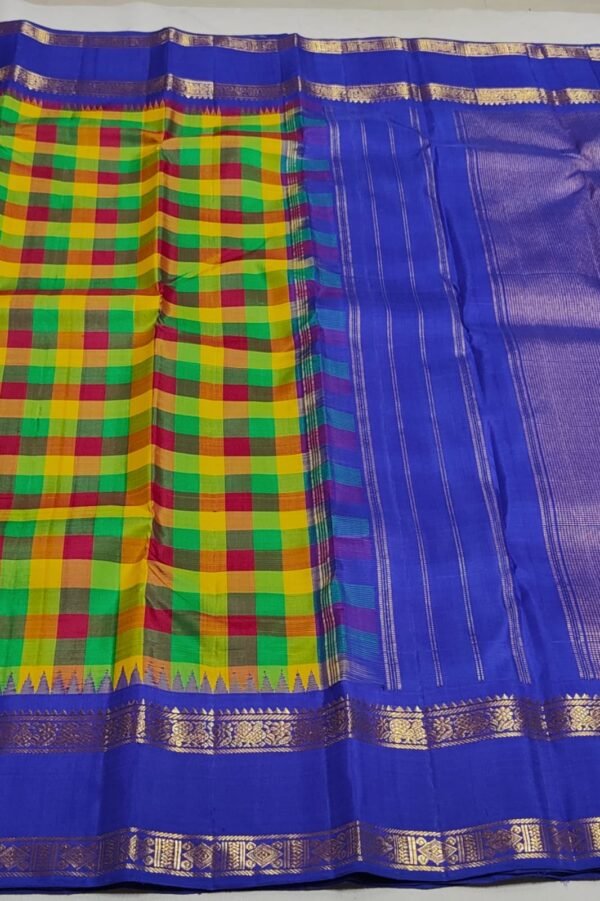 Multi Colour Checks Kanjivaram