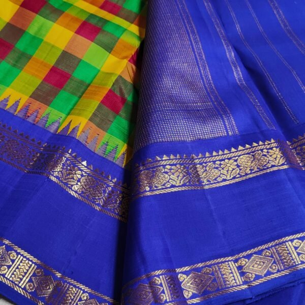 Multi Colour Checks Kanjivaram