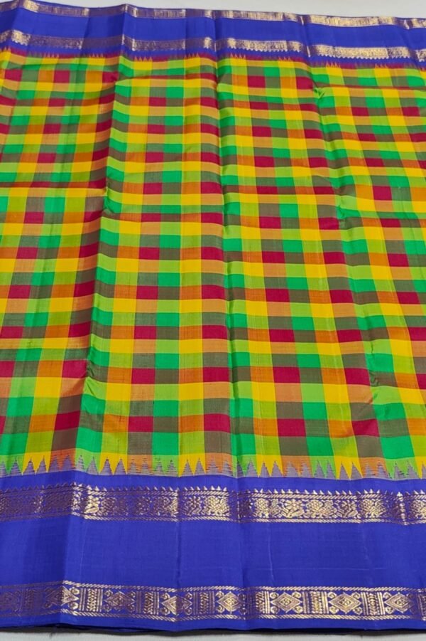 Multi Colour Checks Kanjivaram