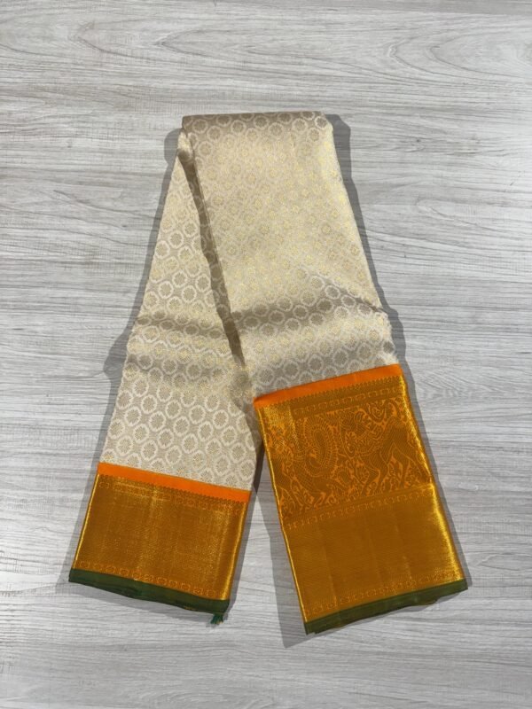 Half white Kanchipuram