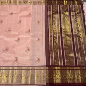 elegant pink Kanjivaram