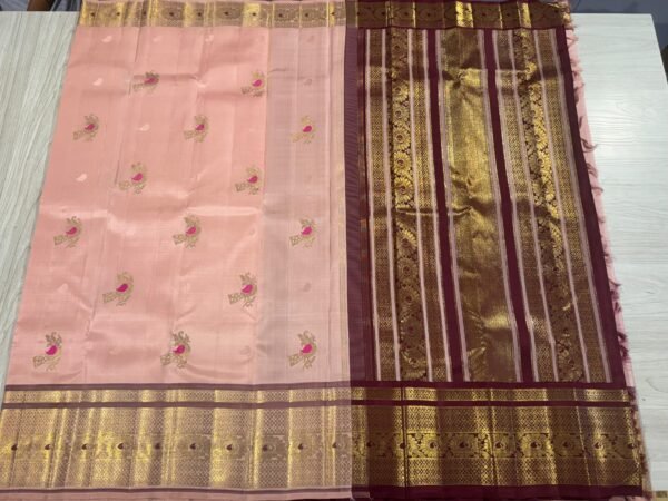 elegant pink Kanjivaram