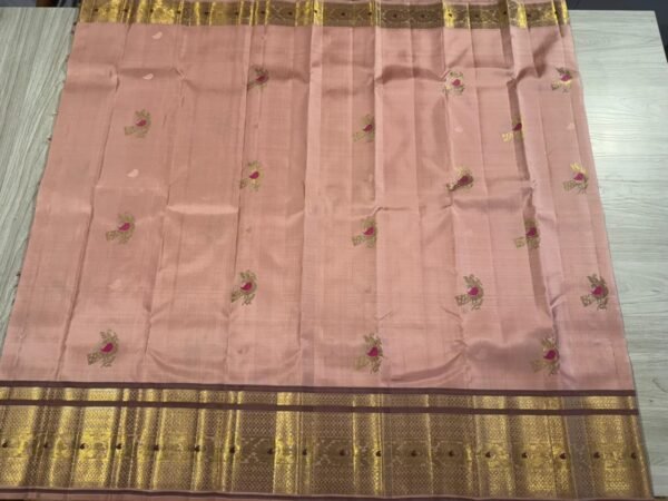 elegant pink Kanjivaram