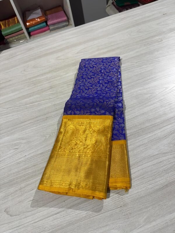 Violet blue Kanjivaram