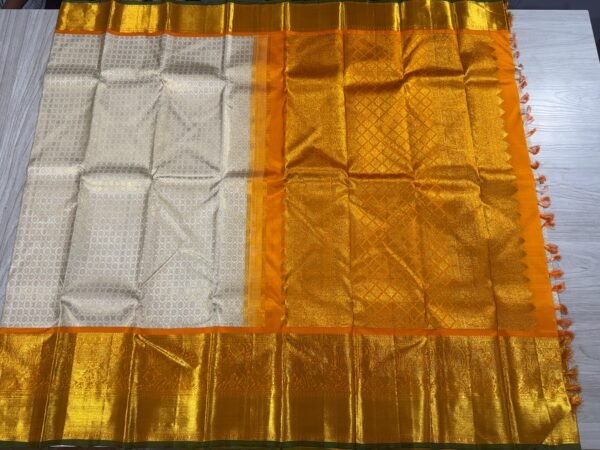 Half white Kanjivaram