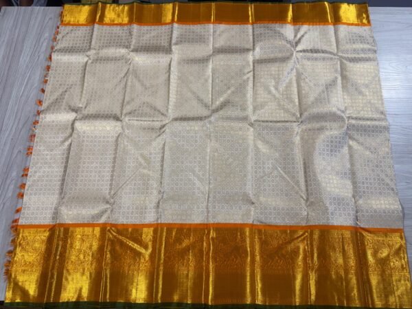 Half white Kanjivaram