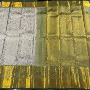 Half white Kanjivaram