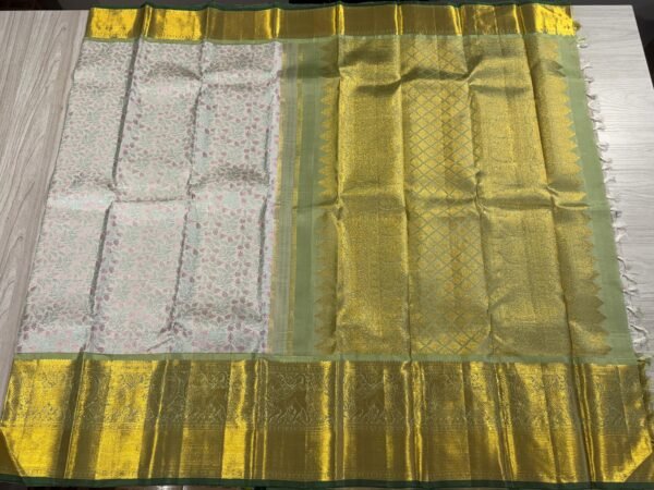 Half white Kanjivaram