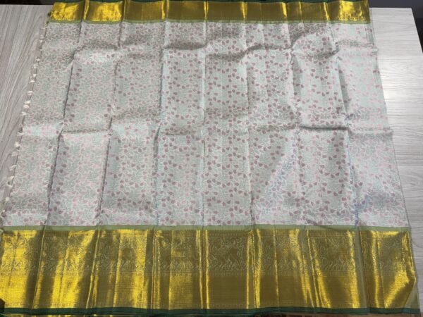 Half white Kanjivaram