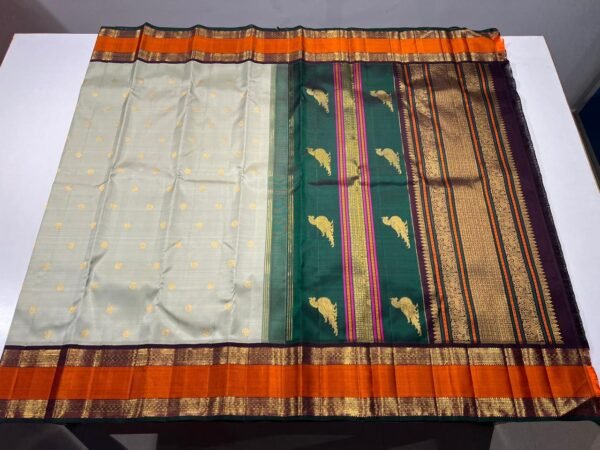 pistachio green Kanchipuram