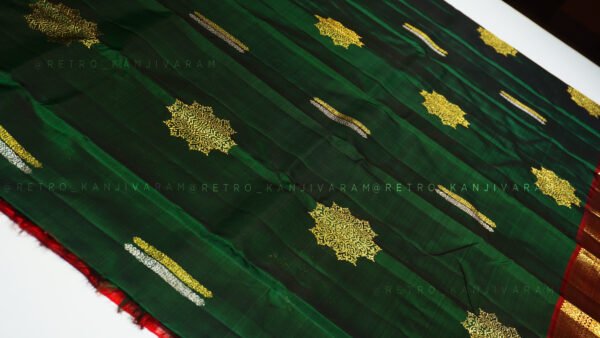 bottle green kanjivaram