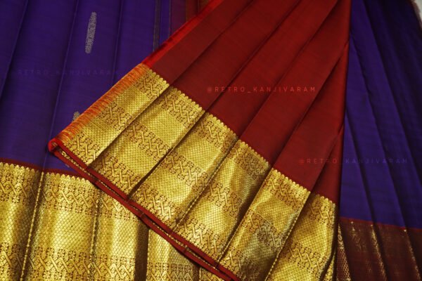Deep Violet Kanjivaram Silk Saree