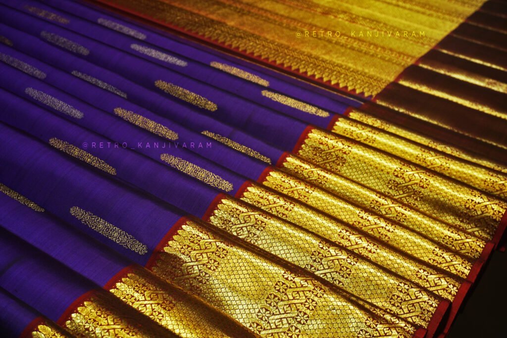 Deep Violet Kanjivaram Silk Saree