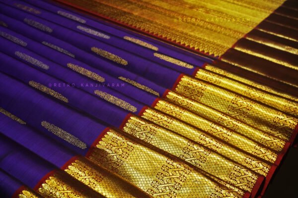 Deep Violet Kanjivaram Silk Saree