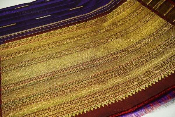 Deep Violet Kanjivaram Silk Saree
