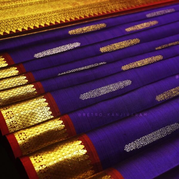 Deep Violet Kanjivaram Silk Saree
